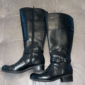 Unisa Knee-high boots, black, size 6.5W